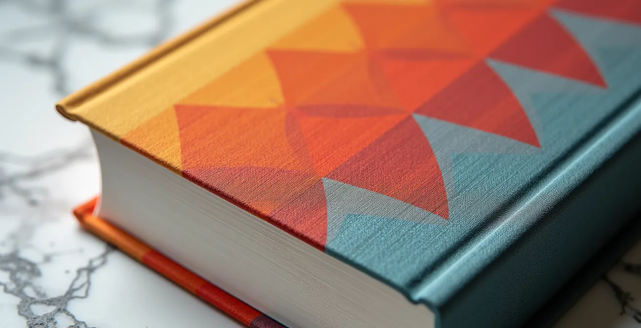 Comparación entre portada profesional y plantilla genérica para libro español, destacando la diferencia de texturas y acabados.