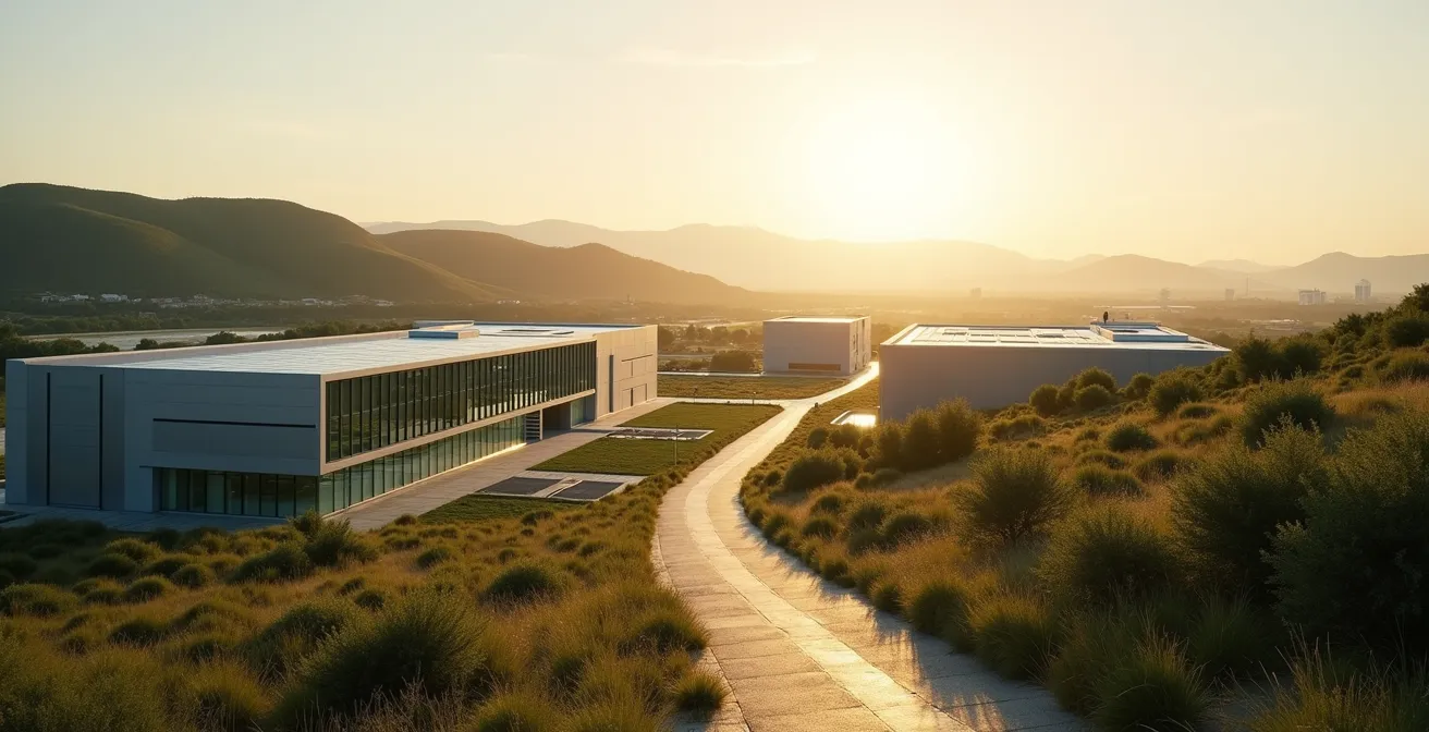 Vista panorámica de parque tecnológico industrial en el norte de España