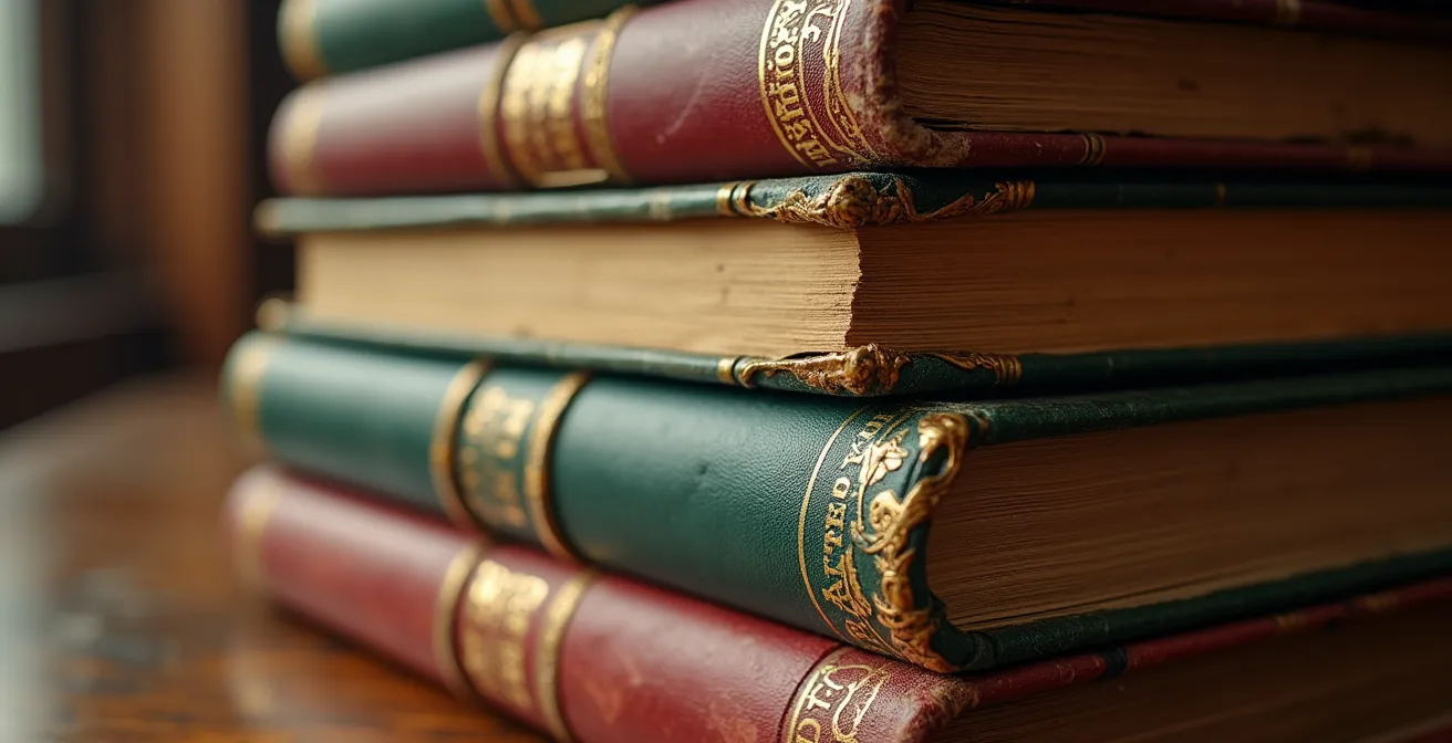 Mesa de estudio con diversas ediciones críticas de teatro clásico español apiladas, mostrando lomos coloridos y texturas de papel antiguo
