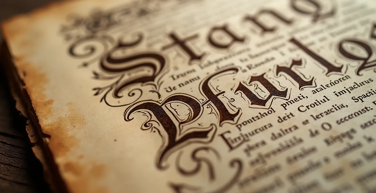 Detalle macro de manuscrito antiguo con caligrafía histórica española