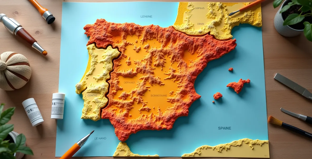 Mapa de España mostrando la distribución geográfica de oportunidades laborales para restauradores por especialidad